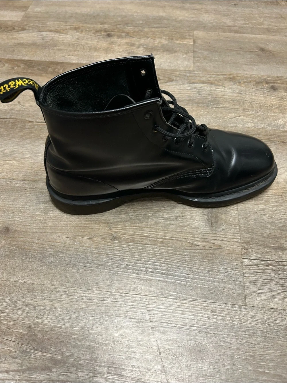Dr. Martens Men Size 14 Black Leather Combat Lace-Up Ankle Boots Gothic Grunge